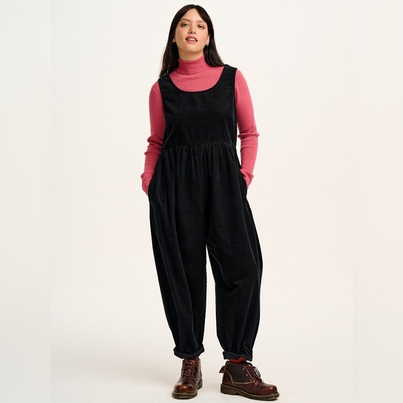 Lucy & Yak Pants - NWT Lucy & Yak Bowie Jumpsuit Organic Corduroy Black Size UK14 US10